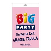 Nappe de fête Big Party Tnt 160 x 260 cm Rose