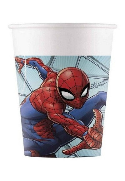 immagine-1-bigiemme-bicchiere-carta-spiderman-team-up-200-ml-8-pz-ean-5201184934685