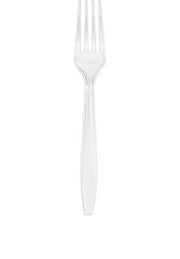 Fourchette en plastique Bigiemme H 18 cm transparente, 24 pièces