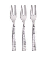 bigiemme bigiemme forchette plastica metallizzate argento hammered 24 pz ean 0092352989027