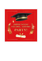 bigiemme bigiemme tovagliolo laurea tocco e diploma adesso party 25 x 25 cm cf 20 pz rosso ean 8054317187871