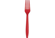 Fourchette en plastique Bigiemme H 18 cm Rouge 24 pièces
