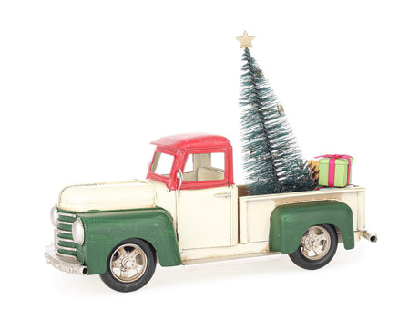 bizzotto bizzotto decorazione di natale motor pick up con pino h 22 cm 38 x 145 cm verde bianco ean 8051836707313