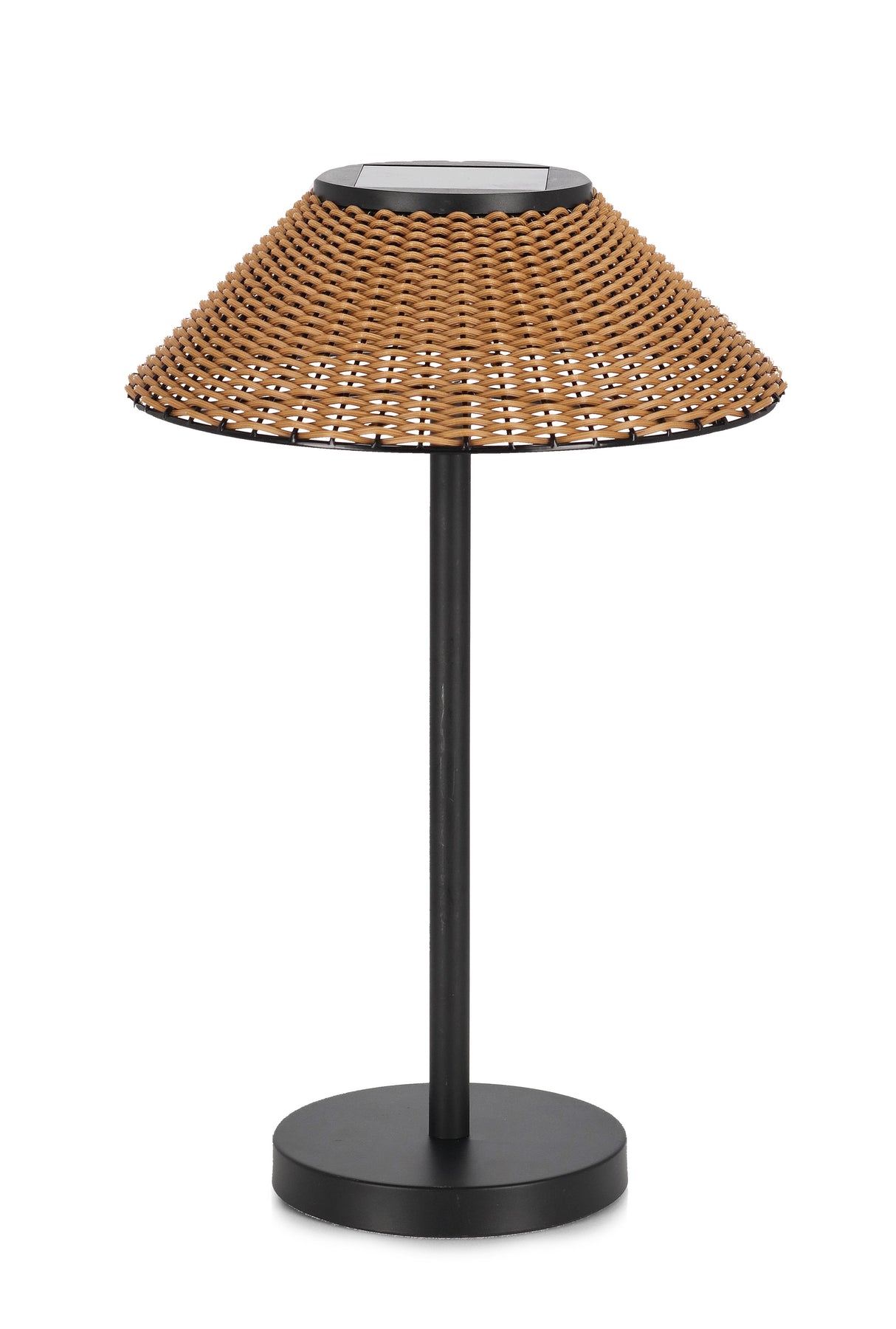 bizzotto bizzotto lampada da tavola solare kalyan h 48 cm d 30 cm ip44 effetto rattan ean 8051836566934