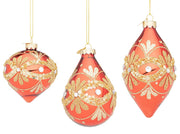 Pendentif de Noël Bizzotto Garish en verre rouge assorti (1 pièce)