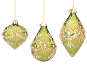Pendentif de Noël Bizzotto Garish en verre vert assorti, 1 pièce