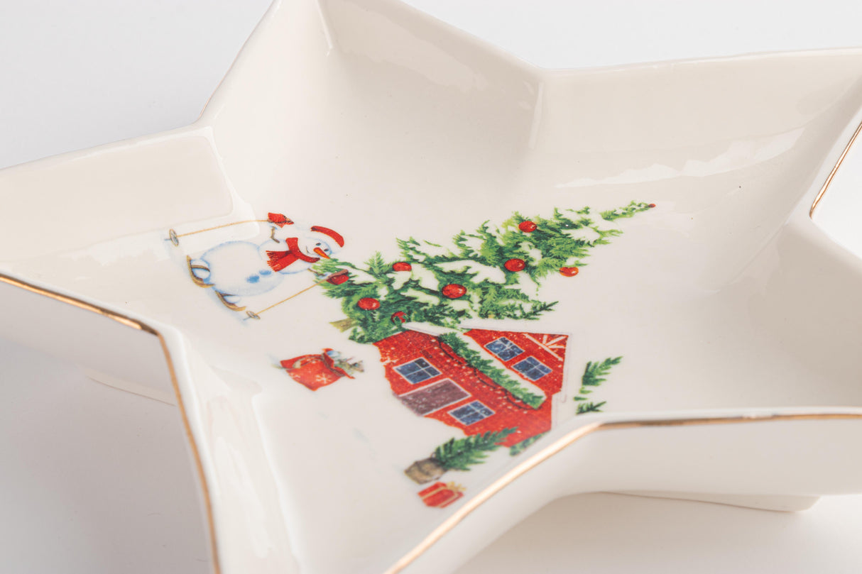 bizzotto bizzotto piatto decorativo di natale lovable stella 18 x 17 x 38 cm bianco ean 8051836752764