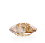 Porte-bougie chauffe-plat Bizzotto 1P Eldrid H 3,3 cm D 9 cm Verre ambré
