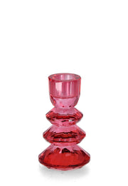 Bougeoir Bizzotto Eldrid 1P, H 10,8 cm, D 6 cm, verre rouge