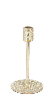 Bougeoir de Noël Bizzotto Handley, H 16 cm, D 8,5 cm, métal argenté