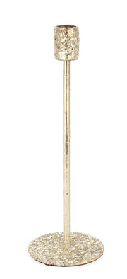 Bougeoir de Noël Bizzotto Handley, H 26 cm, D 8,5 cm, métal argenté
