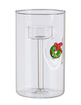 bizzotto bizzotto portacandela lavish con ghirlanda di natale h 15 cm d 9 cm con scatola regalo ean 8051836752184