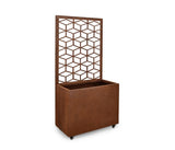 bizzotto bizzotto portafiore silvy rettangolare geometric 76 x 41 cm h 152 cm ruggine ean 8051836680722