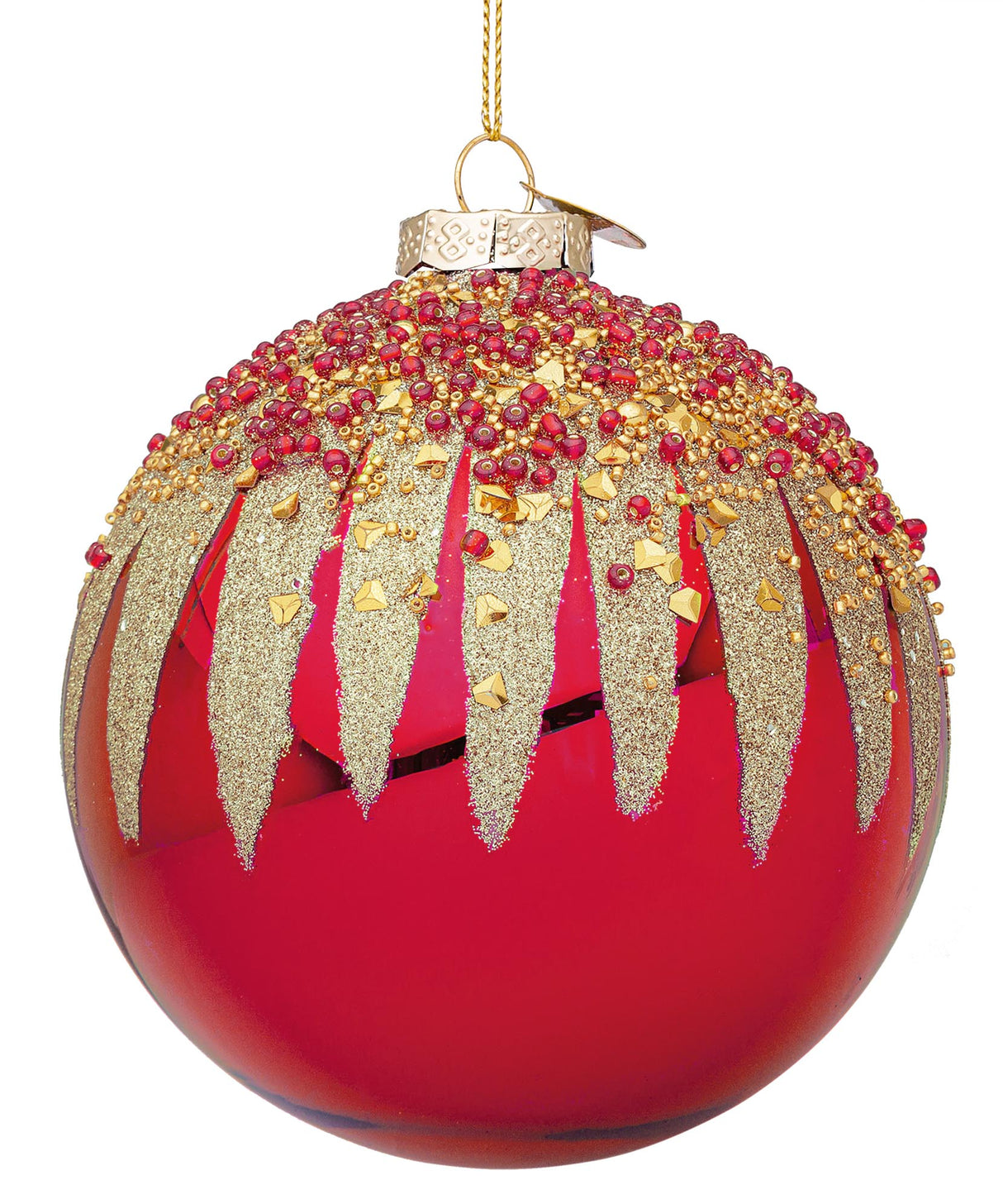 bizzotto bizzotto sfera di natale firework d 100 mm vetro rosso ean 8051836658349