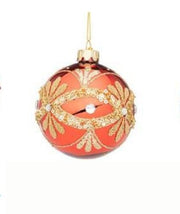 Boule de Noël Bizzotto Garish en verre rouge de 80 cm de diamètre