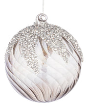Boule de Noël Bizzotto Vortex D 100 mm Verre Gris Or