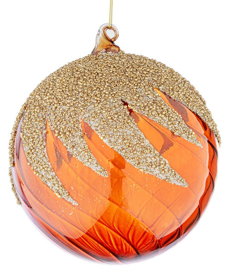 bizzotto bizzotto sfera di natale vortex d 150 mm vetro marrone oro ean 8051836730267