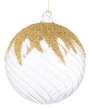 Boule de Noël Bizzotto Vortex, 150 mm de diamètre, verre transparent, or