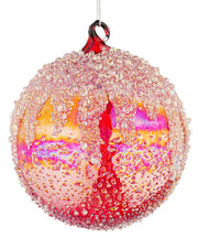 Boule de Noël Bizzotto Wink D 100 mm en verre rouge
