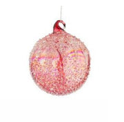 Boule de Noël Bizzotto Wink D 80 mm en verre rouge