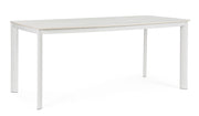 Bizzotto Alcora Table d'extérieur Blanc Aluminium Pierre 180×90 cm