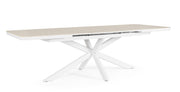 Bizzotto Pascal Table Extensible Blanc Aluminium Pierre 200–260 cm