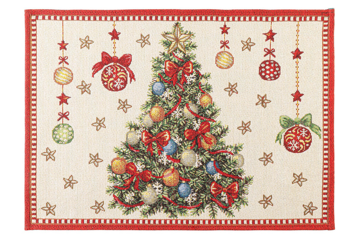 bizzotto bizzotto tovaglietta con albero di natale mabel 48 x 33 cm bianco ean 8051836703988