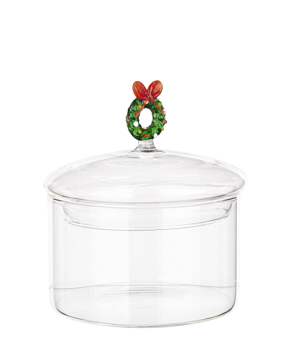 bizzotto bizzotto vaso biscotti di natale astrea con corona h 11 cm d 10 cm vetro trasparente ean 8051836601390