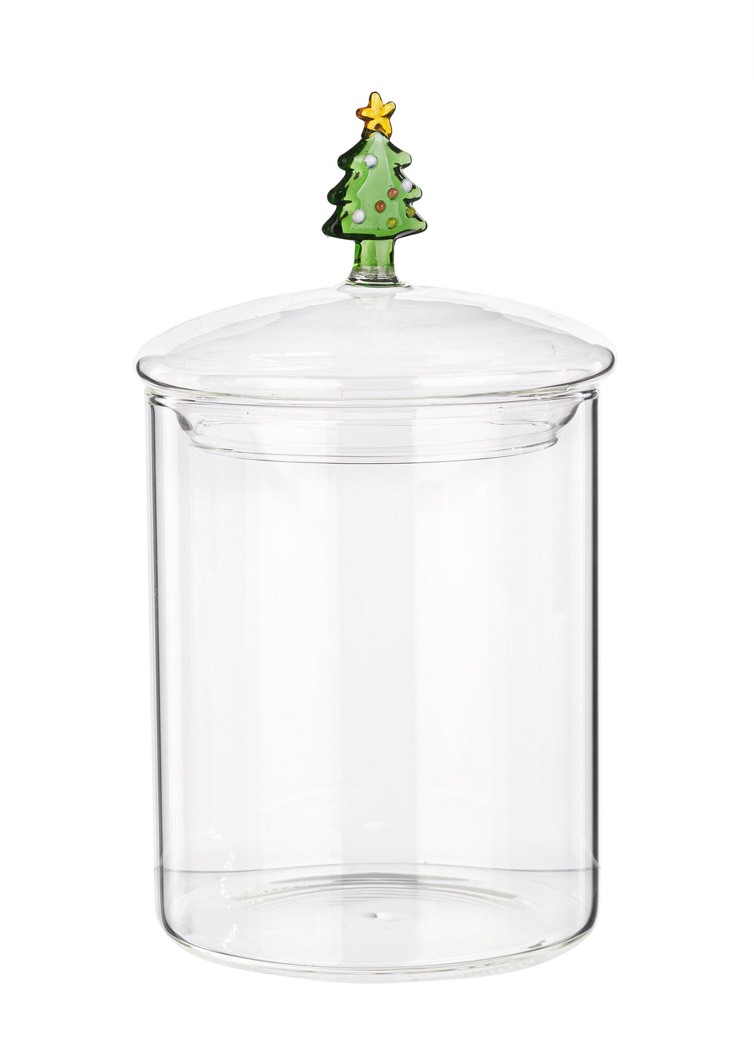 bizzotto bizzotto vaso biscotti di natale astrea con pino h 16 cm d 10 cm vetro trasparente ean 8051836601383