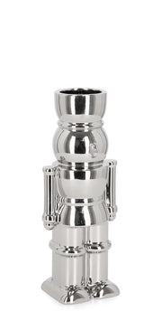 Vase de Noël Bizzotto Soldat de Marche H 22,5 cm 9 x 6,5 cm Céramique Argent