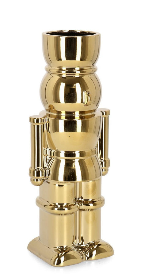 bizzotto bizzotto vaso di natale walker soldatino h 28 cm 12 x 9 cm ceramica oro ean 8051836719439