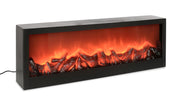 Cheminée rectangulaire Bizzotto Lester avec LED noire
