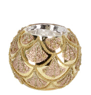 Bougeoir de Noël Bizzotto en verre Winslows D 80 cm doré