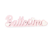 Panneau de baptême Cupido&Co. 550 x 30 x 147 mm en bois rose
