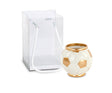 cupidoco cupidoco cachepot pallone da calcio bianco e oro con shopper bomboniera in ceramica d 8 x h 85 cm ean 8058196013757