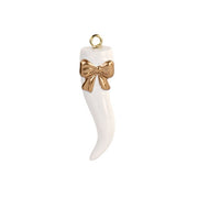 Cupido&Co. Cornet Blanc avec Nœud Or H 47 Mm à Suspendre Idéal Bonbonnière