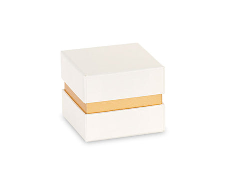cupidoco cupidoco scatola avorio e oro con inserto elegante confezione regalo per bomboniere 7 x 7 x 6 cm ean 8007402294213