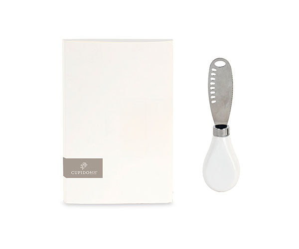cupidoco cupidoco spalmaburro bianco bomboniera con confezione in busta coltello spalma burro elegante h 115 cm ean 8058196010305