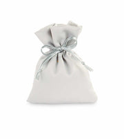 Sachet en satin argenté Cupido&Co. 80 x 100 mm, 12 pièces