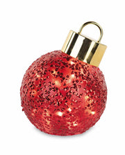 Boule de Noël inclinée Cupido&Co. 190 mm avec LED rouge
