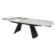 di mo commerciale di mo commerciale tavolo allungabile finlay 200 280 x 100 h 76 cm piano in ceramica beige marrone con gambe nere ean 8010402516766
