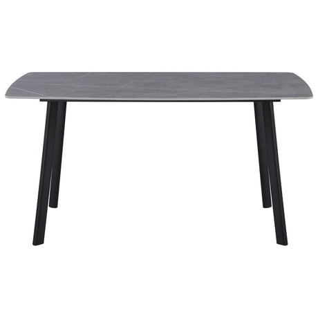 di mo commerciale di mo commerciale tavolo rettangolare quincy 150 x 85 cm h 75 cm piano in ceramica grigio opaco con gambe in metallo ean 8010402511136