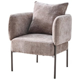 di mo di mo poltroncina dolly in poliestere tortora con gambe in metallo sedia design moderna ean 8010402524044