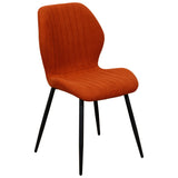 di mo di mo sedia jole tessuto terracotta con gambe in metallo nero elegante e confortevole ean 8010402501106