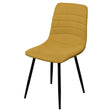 di mo di mo sedia livia tessuto senape con gambe in metallo nero 45x525x88 cm design moderno ean 8010402501373