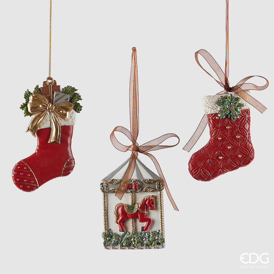 Décoration De Noël Ours EDG Enzo De Gasperi – 11,5 Cm – Neuf