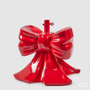 Pied de sapin de Noël EDG Enzo De Gasperi en pin, nœud papillon, H 45 cm, l 43 cm, P 43 cm, rouge
