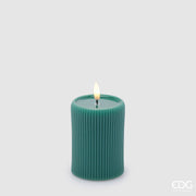 Bougie LED Lounge EDG Enzo De Gasperi Snot H 10 cm P 7,5 cm Vert