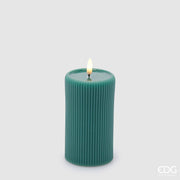 Bougie LED Lounge EDG Enzo De Gasperi Moccolo H 13 cm P 7,5 cm Vert