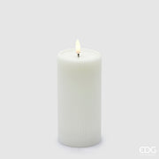 Bougie LED Lounge EDG Enzo De Gasperi Moccolo H 15 cm P 7,5 cm Blanc